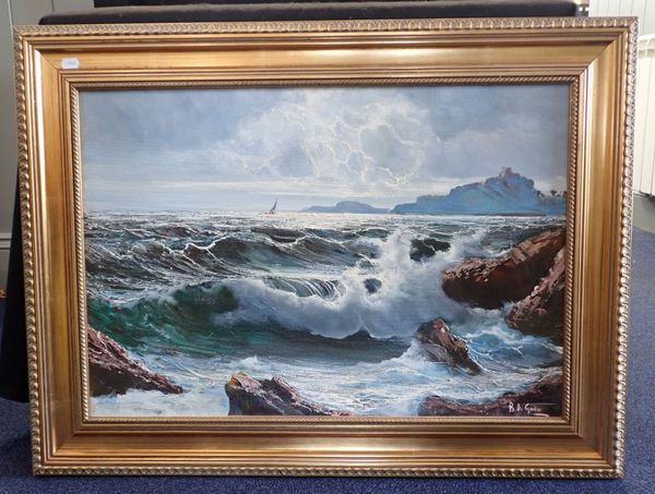 B DE GUILIA, A VICTORIAN STYLE SEASCAPE