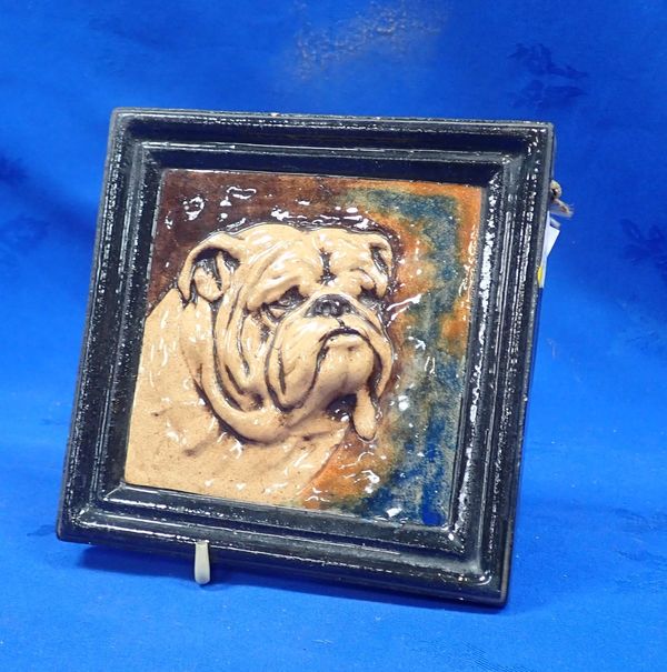 A CERAMIC TILE 'THE BULLDOG CLUB (INC.)'