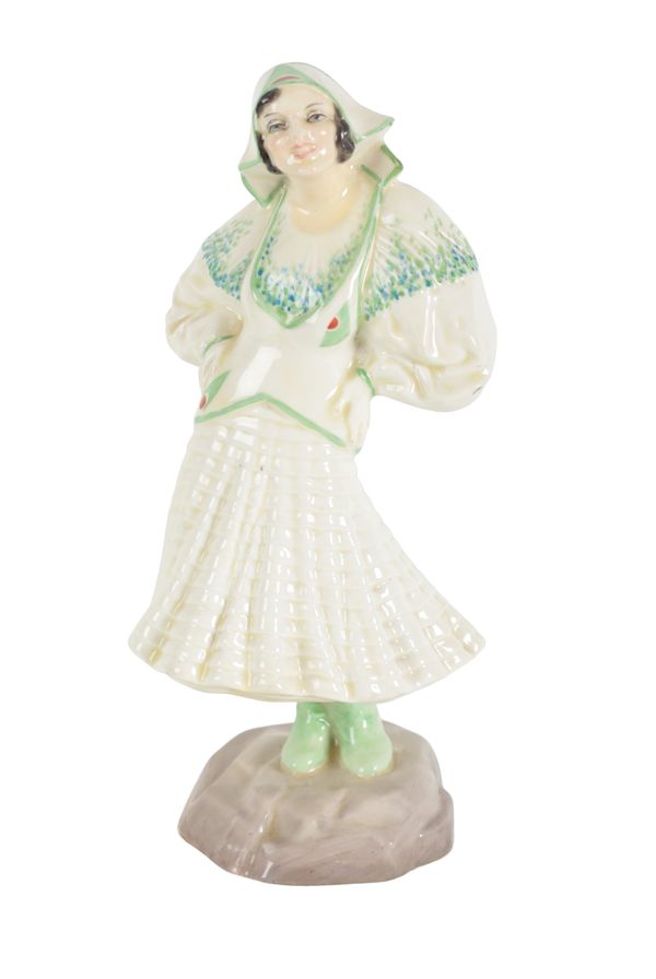 A PLANT TUSCAN BONE CHINA FIGURE - 'THE COSSACK'S DAUGHTER'