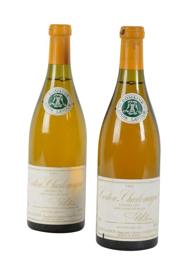 TWO 75CL BOTTLES OF 1991 CORTON-CHARLEMAGNE GRAND CRU