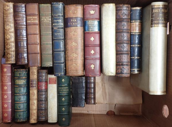 A COLLECTION OF LEATHER BOUND BOOKS