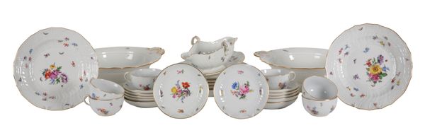 A 20TH CENTURY MEISSEN PART HARLEQUIN SERVICE