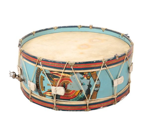 A GROUP OF THREE VINTAGE BAND DRUMS