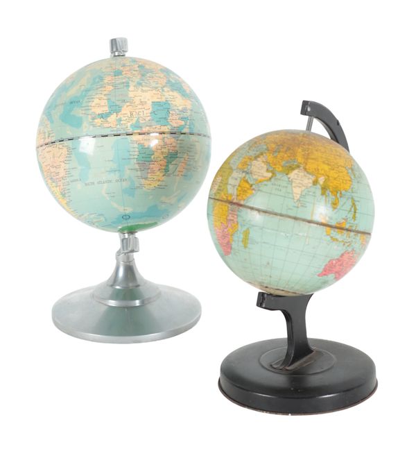 TWO SMALL GLOBES