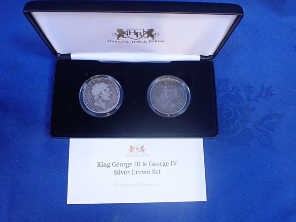 GEORGE III CROWN 1819 , AND GEORGE IV CROWN 1821