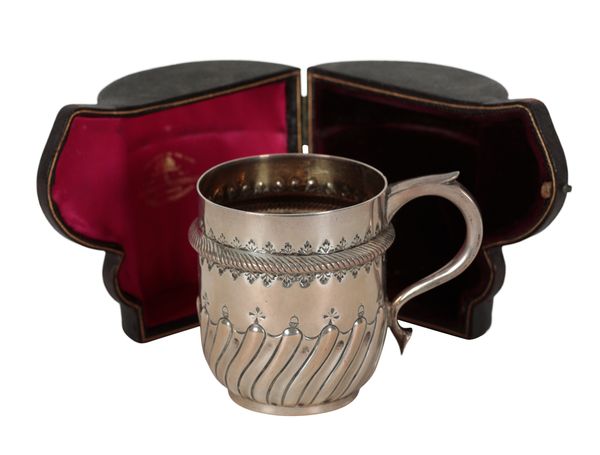 A SILVER CHRISTENING CUP