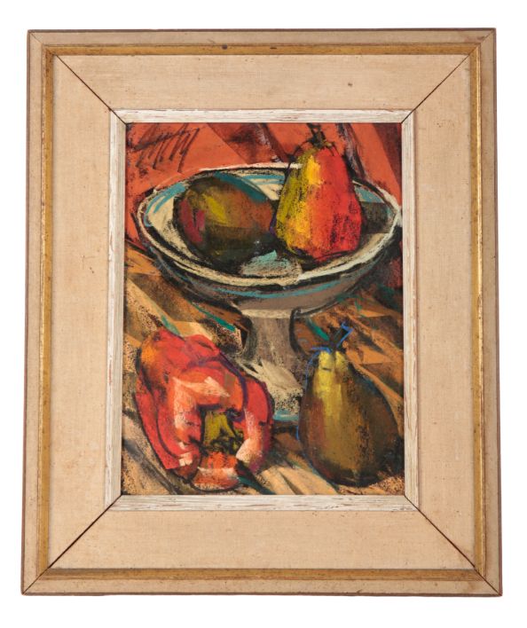 20TH CENTURY SCHOOL, 'STILL LIFE WITH PEPPERS & PEARS'