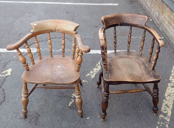 TWO 'CAPTAINS' CHAIRS