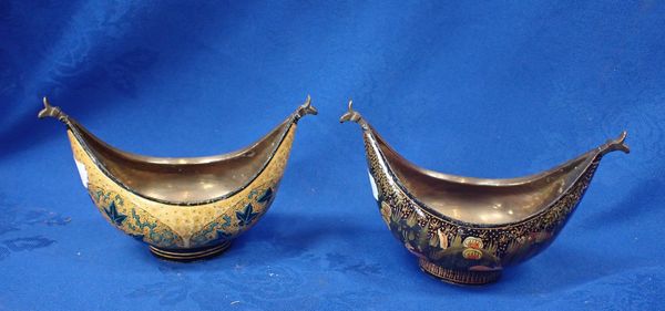 TWO KASHMIRI 'BEGGING BOWLS'