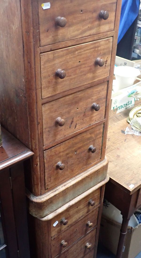 A PAIR OF VICTORIAN MAHOGANY BEDSIDE CHESTS