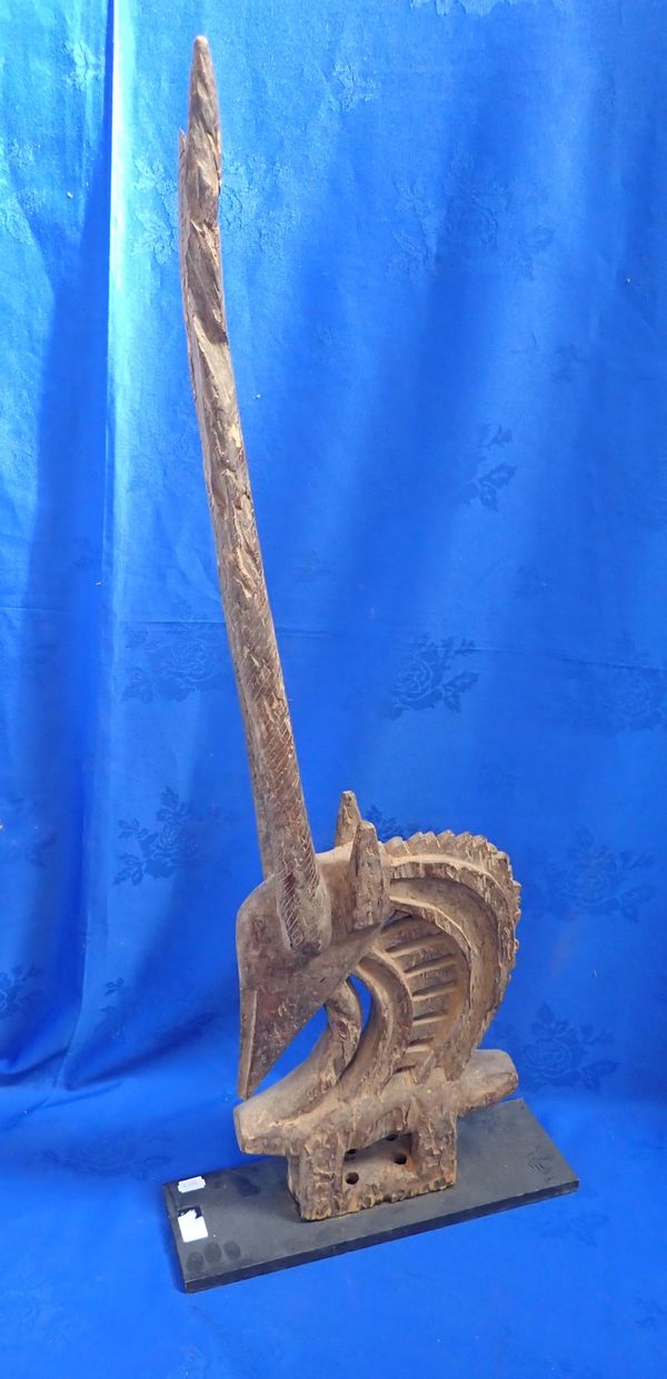 WOODEN BAMANA CHIWARA ANTELOPE HEADDRESS