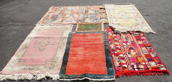 SIX MODERN RUGS