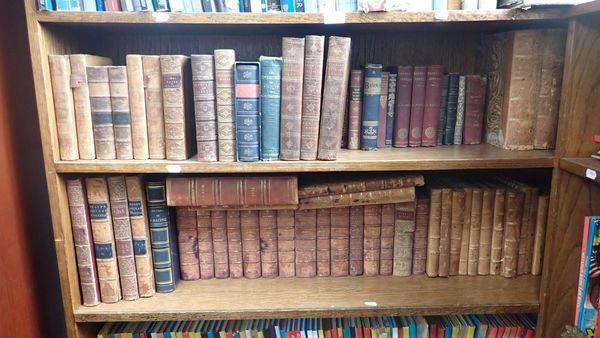 A COLLECTION OF LEATHER BOUND BOOKS