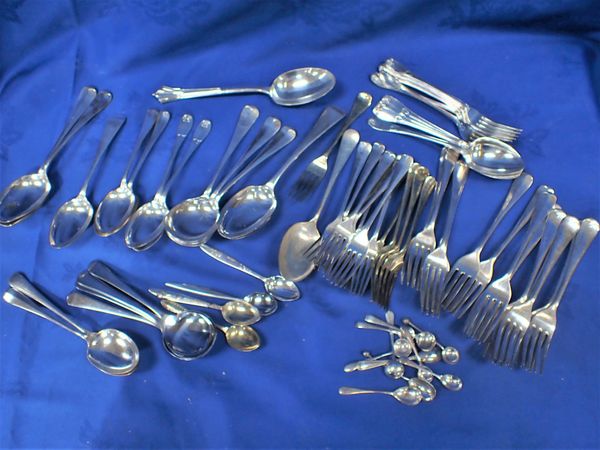 A QUANTITY OF SILVER-PLATED CUTLERY