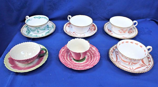 A  SMALL COLLECTION OF COPELAND'S TEA WARE