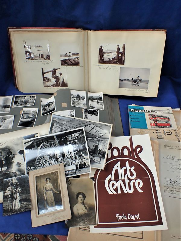 TWO PHOTOGRAPH ALBUMS OF WORLD TRAVEL