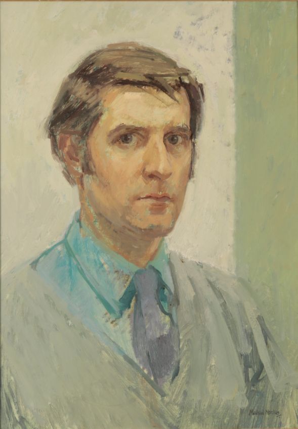 *MICHAEL NOAKES (1933-2018) 'Self portrait with mauve tie'