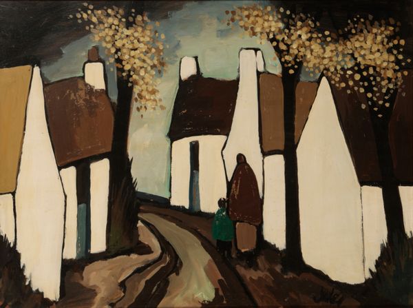 *MARKEY ROBINSON (1918-1999) Two Figures with Houses