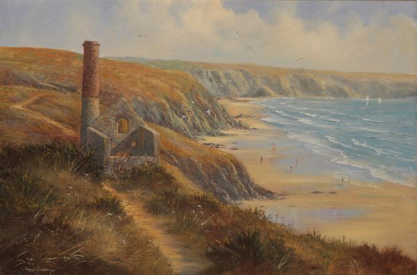 *RICHARD BLOWEY (B. 1947) 'Tin Mine, Chapel Porth'