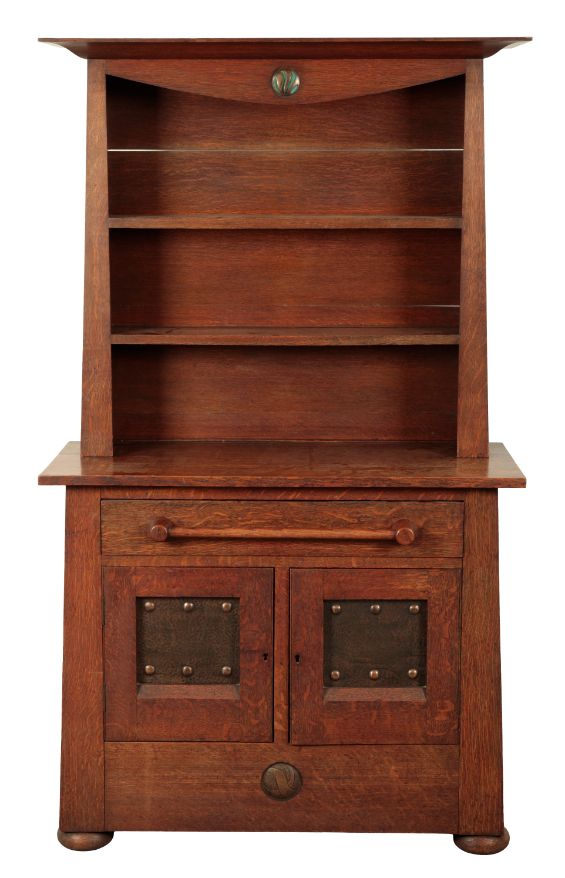 AN ARTS AND CRAFTS OAK DRESSER