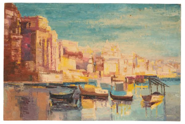 *SUSHILA SINGH (1904-1999) A GROUP OF SEVEN STYLISED VIEWS OF VENICE