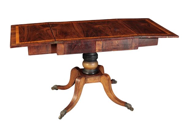 A WILLIAM IV ROSEWOOD COMBINED WRITING/TEA TABLE