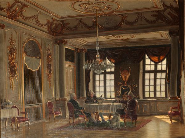 HEINRICH HANSEN (1841-1890) 'In Christian VII's Banqueting Hall, Amalienborg Palace'