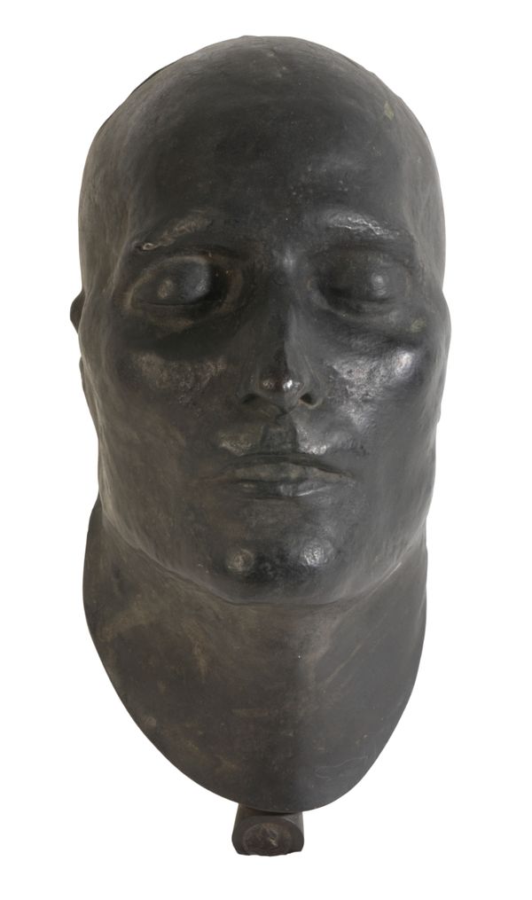 A BRONZE DEATH MASK OF NAPOLEON FROM THE DR ANTOMMARCHI CAST