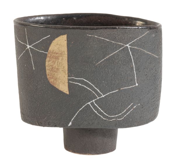 *JOHN MALTBY (1936-2020): A HAND-BUILT STONEWARE FOOTED VESSEL