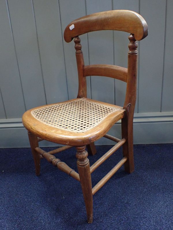 A VICTORIAN CHILD'S CANE SEATED CHAIR
