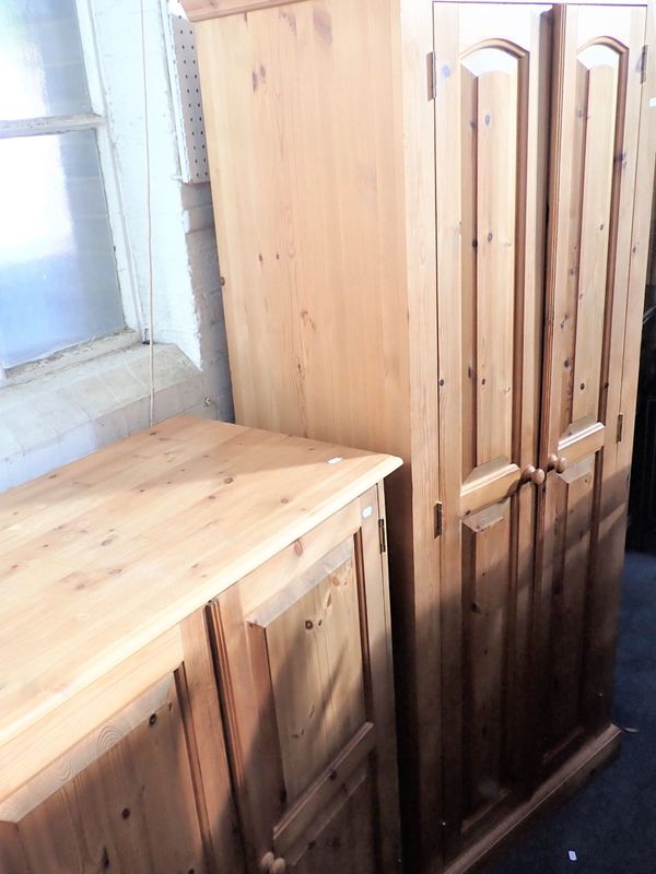 A MODERN PINE WARDROBE