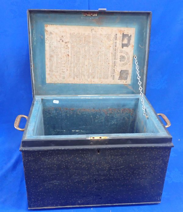 A VICTORIAN THOMAS MILNER & SON PATENT STRONG BOX