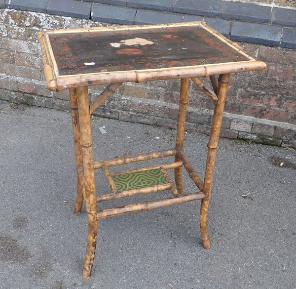 A VICTORIAN BAMBOO OCCASIONAL TABLE