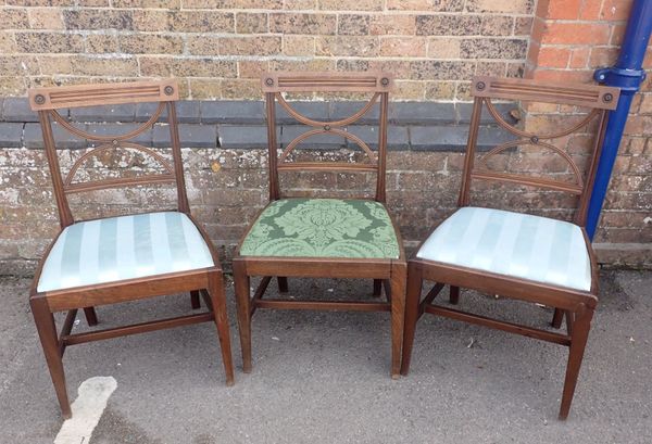 A PART SET OF THREE REGENCY CHAIRS