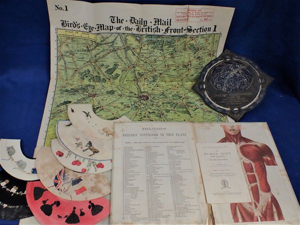 A WWI DAILY MAIL 'BIRD'S-EYE MAP OF THE BRITISH FRONT'