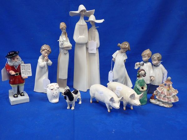 A COLLECTION OF CERAMIC FIGURES AND MODELS
