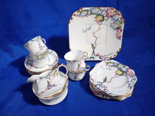 A CARLTON WARE PART TEA SERVICE