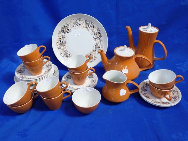 A PART POOLE TWIN TONE TEA AND COFFEE SERVICE