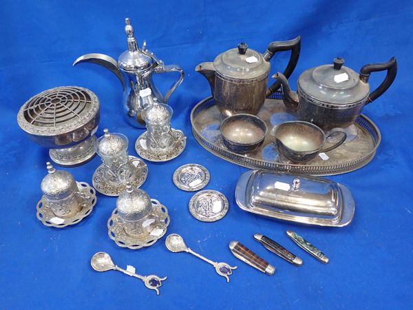 A PLATED VINERS TEA AND COFFEE SET