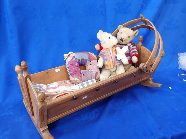 A COUNTRY VICTORIAN  CHILD'S CRADLE