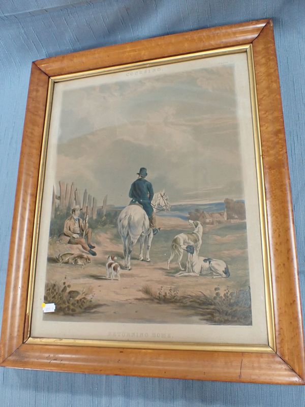 A VICTORIAN SPORTING PRINT: 'COURSING'