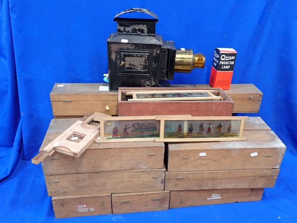 A LARGE QUANTITY OF MAGIC LANTERN SLIDES