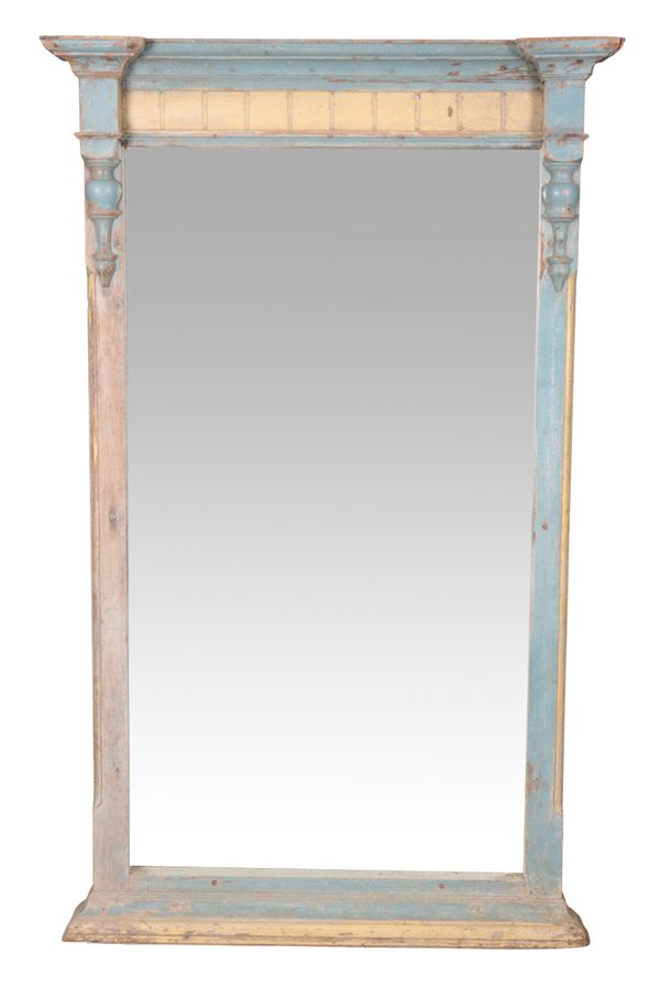 A BLUE-PAINTED PIER MIRROR