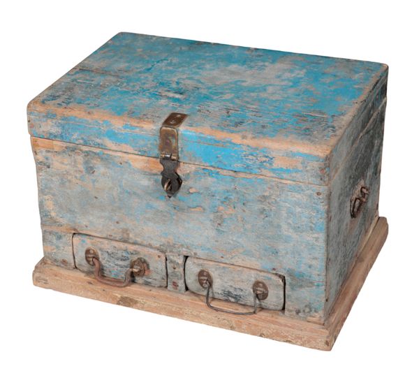 A PAINTED STRONG BOX