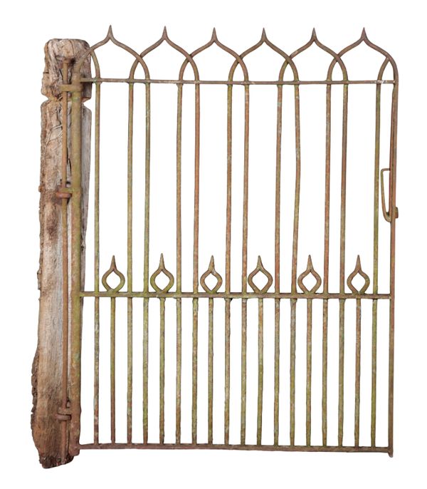 A WROUGHT IRON GARDEN GATE