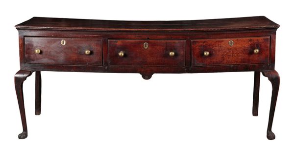 A GEORGE II OAK DRESSER BASE