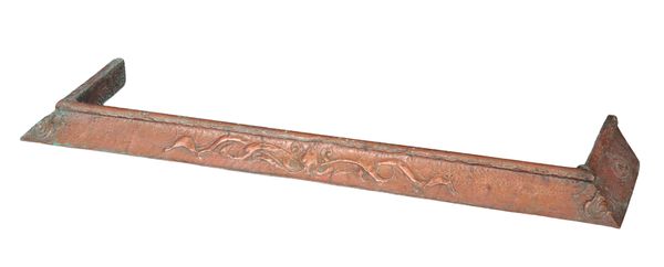 AN ART NOUVEAU HAMMERED COPPER FENDER