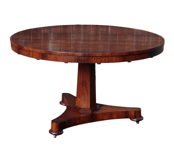 A VICTORIAN ROSEWOOD BREAKFAST TABLE