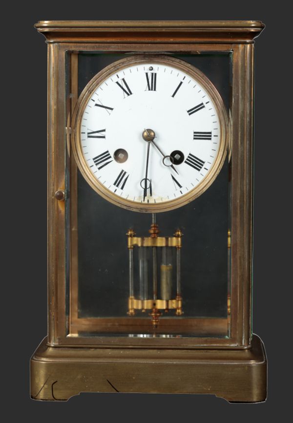 A VICTORIAN FOUR GLASS CLOCK