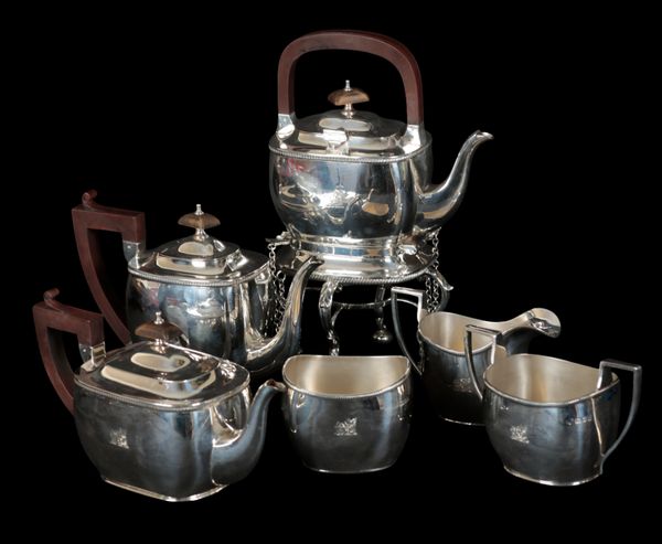 A GEORGE V SILVER TEA SET